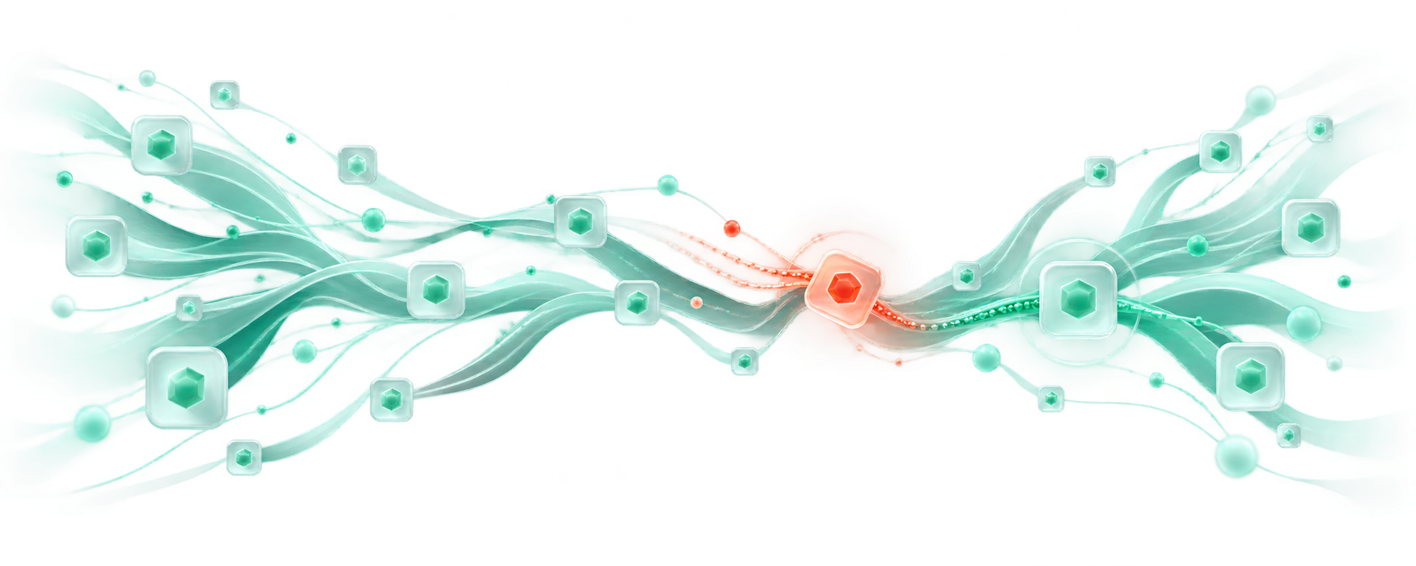 Flowing API connections with a highlighted incident