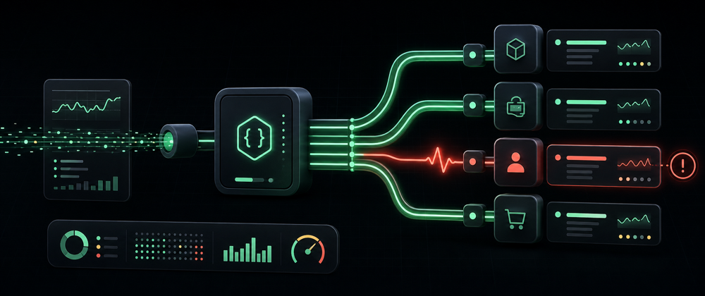 API traffic connected to customer integrations, with one affected customer highlighted
